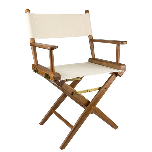 Silla de director Whitecap con fundas de asiento naturales - Teca [60044]