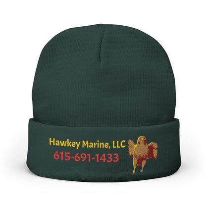 Embroidered Knit Beanie — Hawkeye Marine LLC Logo & Phone Number