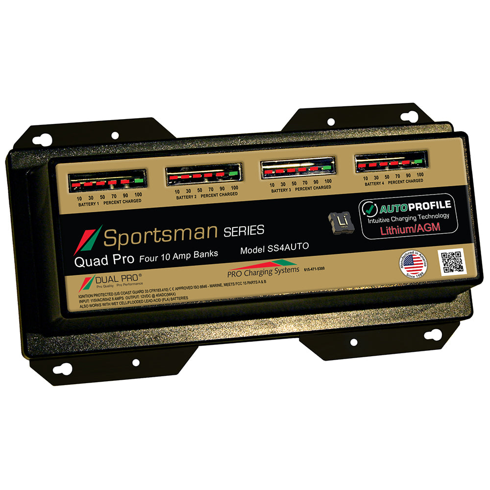 Dual Pro SS4 Auto 40A - Cargador de baterías de litio/AGM de 4 bancos [SS4AUTO]
