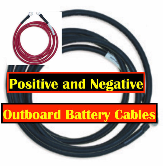 8 FT  # 6 GAUGE OUTBOARD BOAT BATTERY CABLES BLACK & RED YAMAHA MERCURY OMC USA