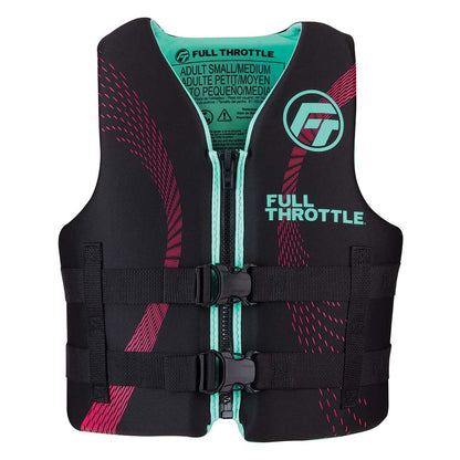 Chaleco salvavidas de secado rápido para adultos Full Throttle - S/M - Aqua/Negro [142100-505-030-22]