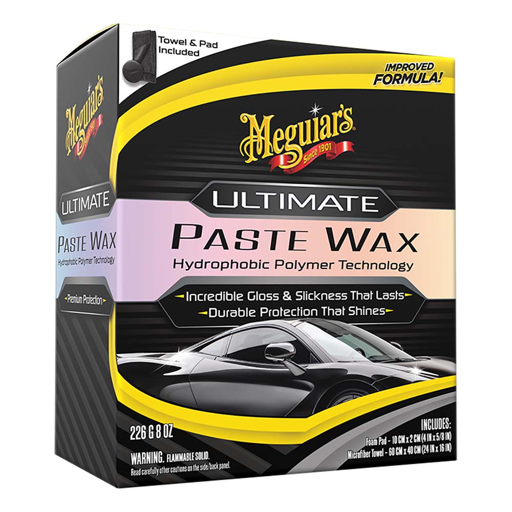 Cera en pasta Meguiars Ultimate - Cera sintética de larga duración y fácil de usar - 8 oz [G210608]