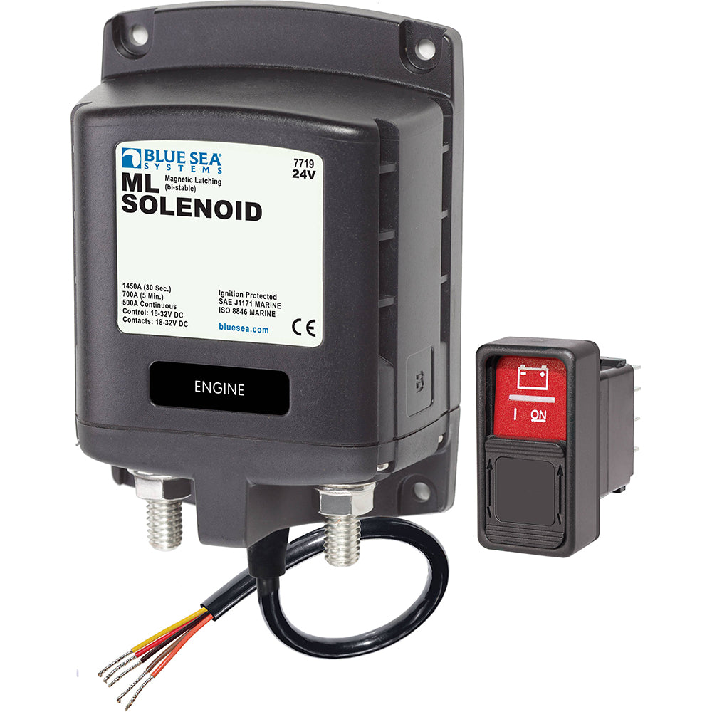 Blue Sea 7719 - ML-Series Solenoid Switch - Stripped Wire - 24V  [7719]