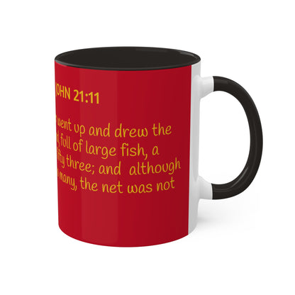 Hawkeye Marine - John 21:11 Colorful Mugs, 11oz