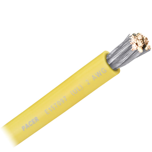 Cable de batería Pacer amarillo 2 AWG - Vendido por pie [WUL2YL-FT]