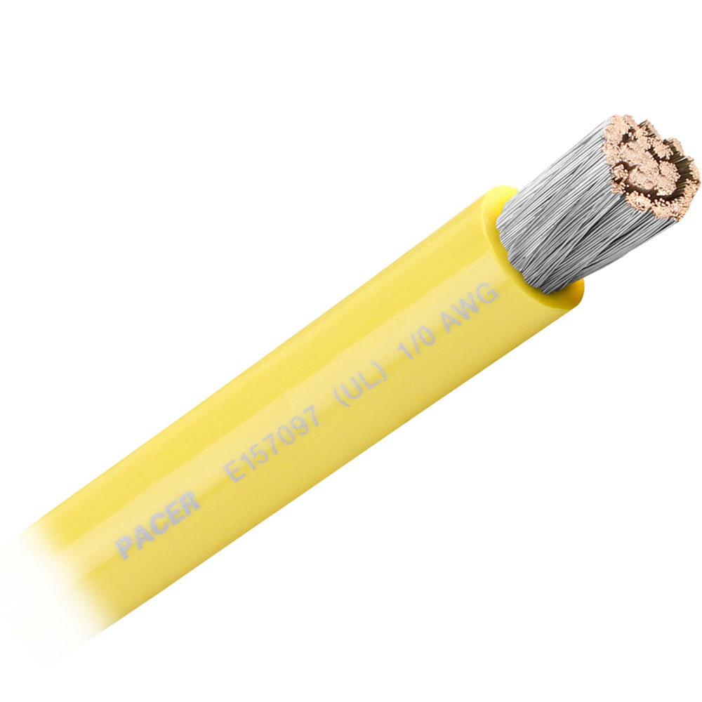 Cable de batería Pacer amarillo 1/0 AWG - Vendido por pie [WUL1/0YL-FT]