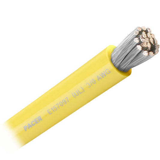 Cable de batería Pacer amarillo 3/0 AWG - Vendido por pie [WUL3/0YL-FT]