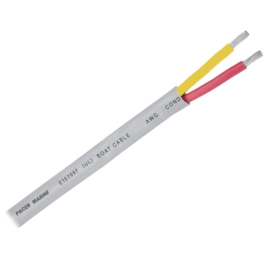 Cable dúplex de seguridad redondo Pacer 12/2 AWG - Rojo/Amarillo - 100 [WR12/2RYW-100]