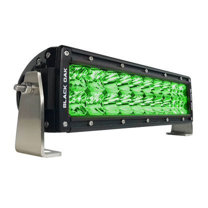 Barra de luz de 10" para caza de cerdos verdes combinada de doble hilera de roble negro - Negro [10G-D3OS]