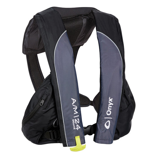 Onyx A/M-24 Deluxe Auto/Manual PFD inflable - Negro - Adulto Universal [132100-700-004-23]