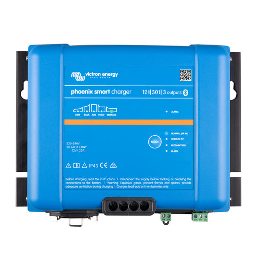 Victron Phoenix Smart IP43 Cargador 12/30 (3) 120-240VAC Requiere cable de alimentación 5-15P [PSC123053095]