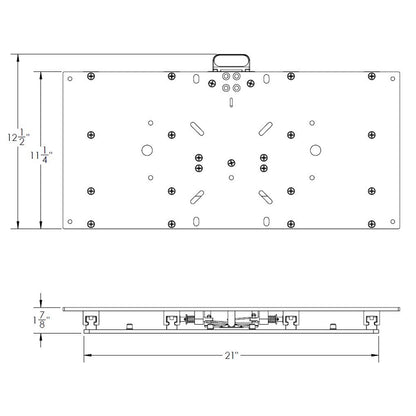 Deslizamiento manual del asiento TACO de 11-1/8" x 24" [M20-2411]