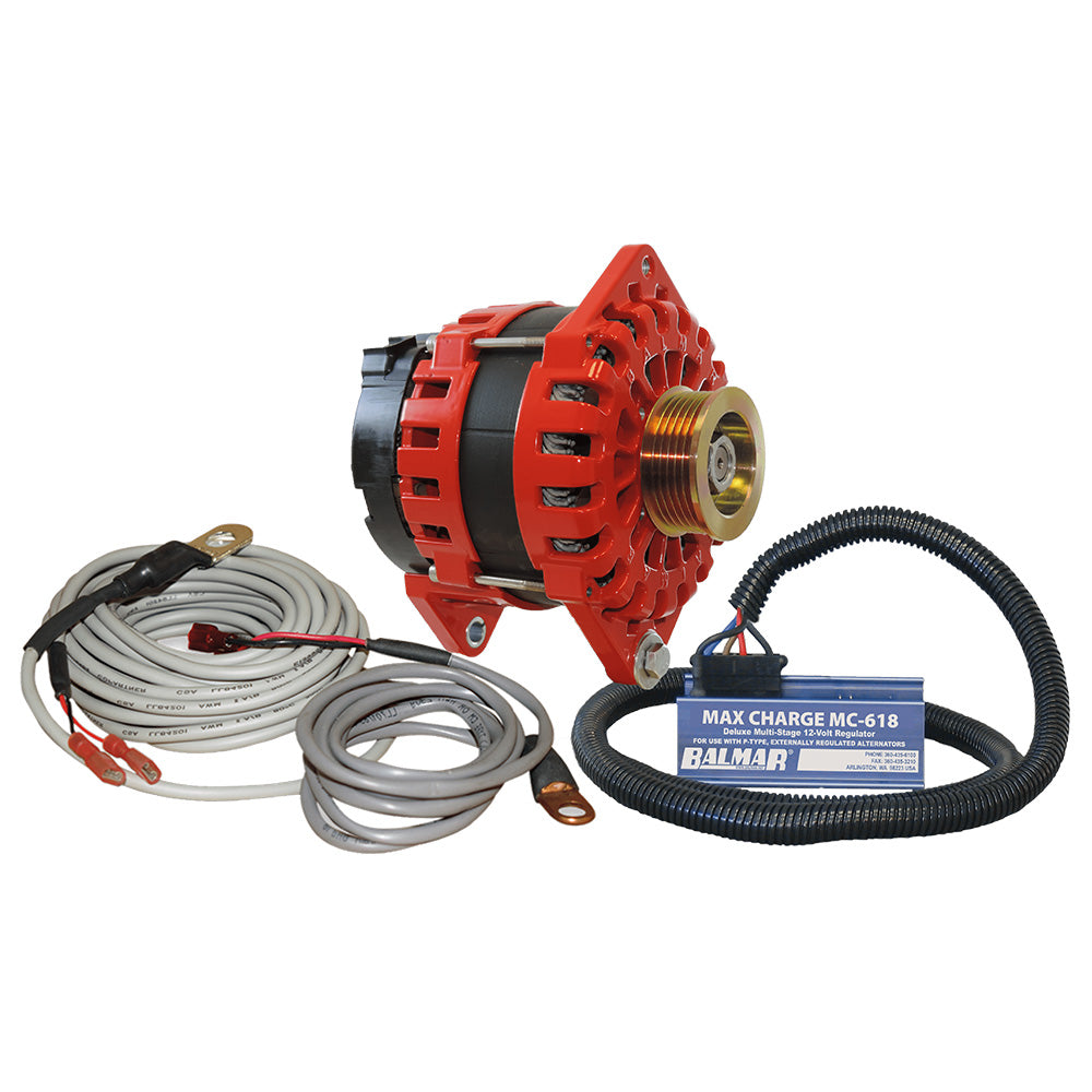 Balmar Alternador 170 AMP Kit 12V 4" Doble Pie Sillín K6 Polea [XT-DF4-170-K6]