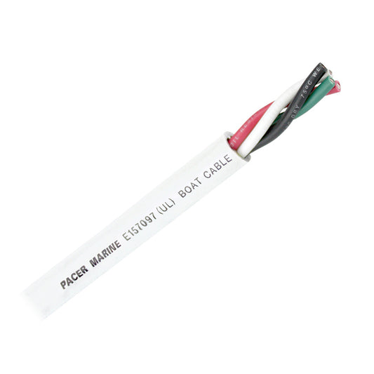 Cable Pacer redondo de 4 conductores - 100 - 16/4 AWG - Negro, Verde, Rojo Blanco [WR16/4-100]