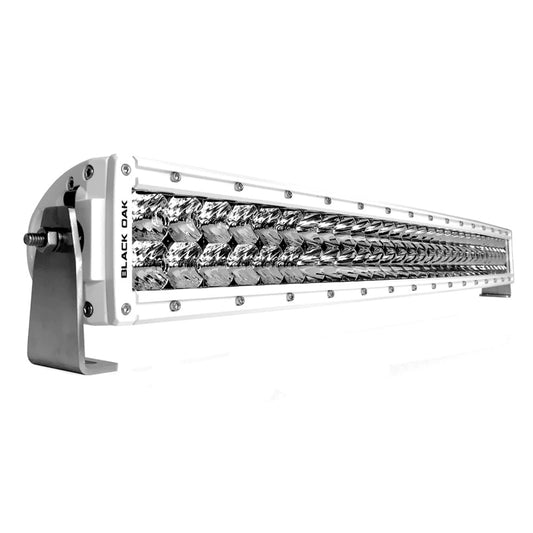 Foco LED curvo de doble fila de 30" de roble negro - Blanco [30SCM-D5OS]