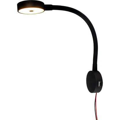 Luz LED de día/noche con cuello flexible Sea-Dog con toma USB - Luz blanca roja [404939-3]