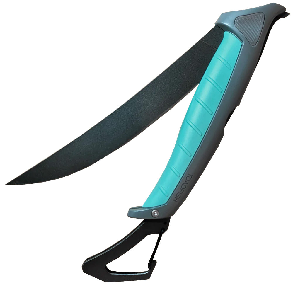 Cuchillo para filetear plegable Toadfish Stowaway con mosquetón incorporado - 8.5" [1082]