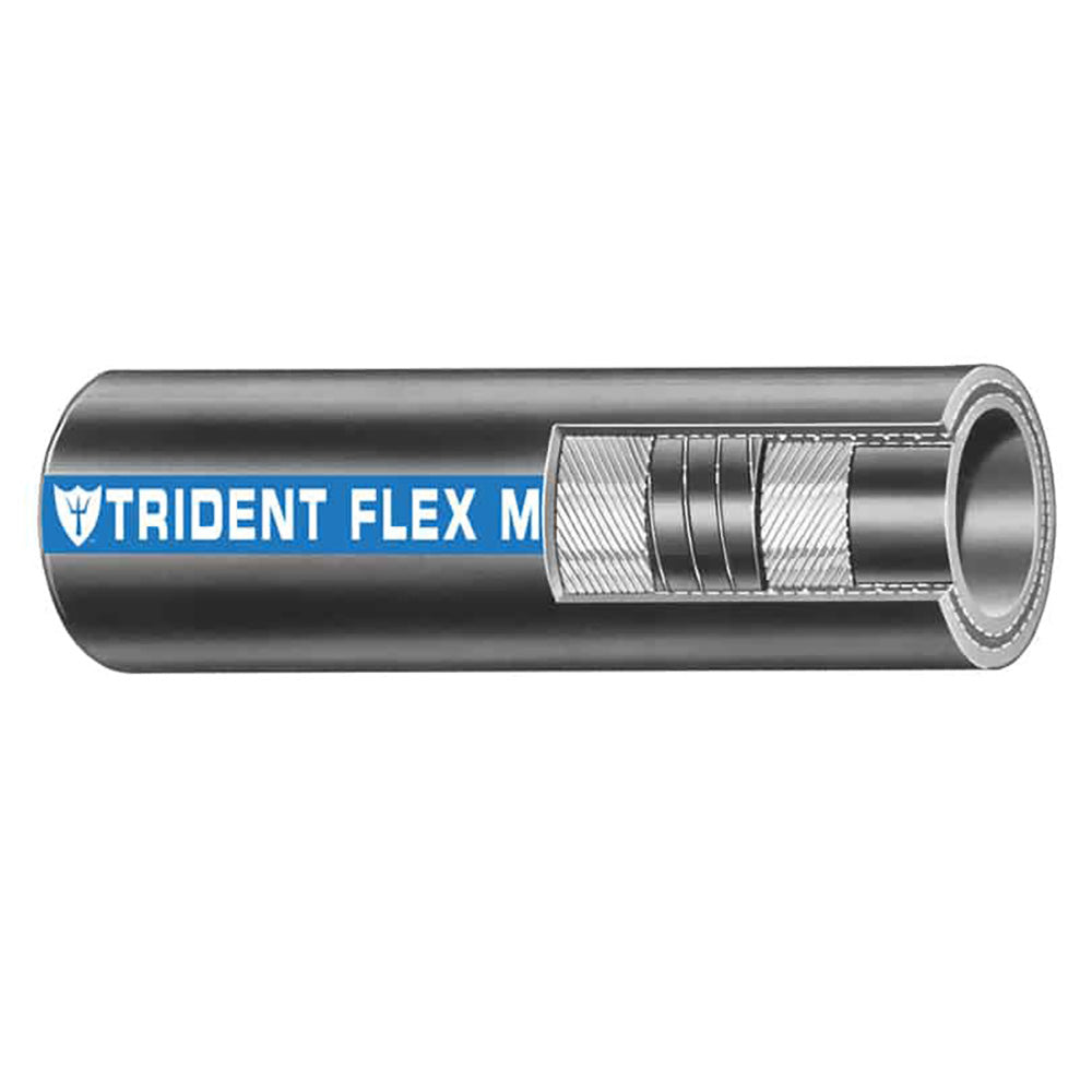 Trident Marine 1-1/2" x 50 Coil Flex Marine Manguera de agua de escape húmedo - Negro [250-1126]