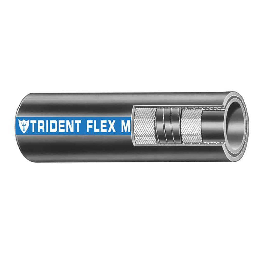 Trident Marine 1-1/4" x 50 Coil Flex Marine Manguera de agua de escape húmedo - Negro [100-1146]