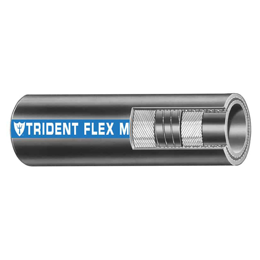 Trident Marine 3/4" x 50 Coil Flex Marine Manguera de agua de escape húmedo - Negro [100-0346]