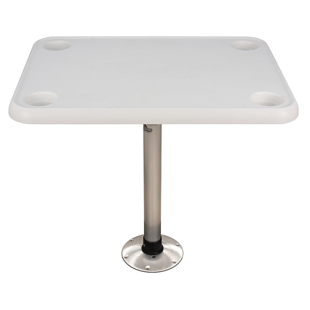 Paquete de mesa rectangular Springfield de 16" x 28" - Bloqueo de rosca blanco [1690107]