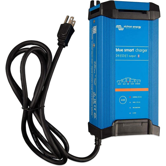Victron Blue Smart IP22 24VDC 12A 1 Banco 120V Cargador - Montaje en seco [BPC241245102]