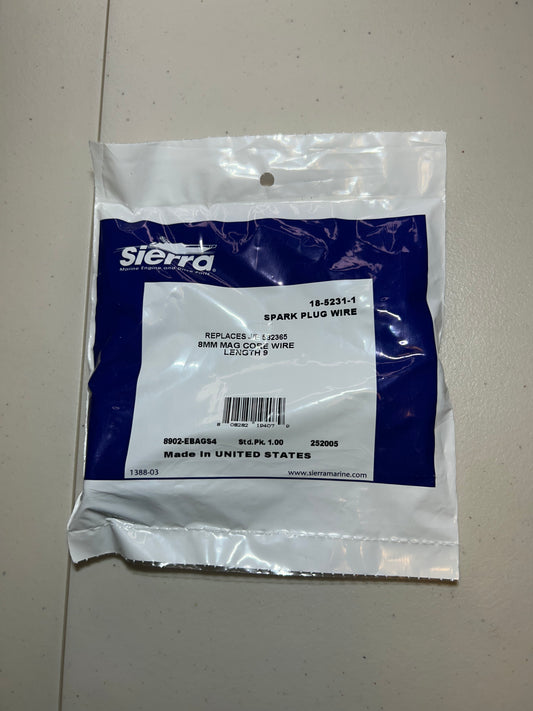 Johnson Evinrude OMC Cable de bujía con núcleo de cobre 9,5" Johnson Evinrude 931-2365 JE1