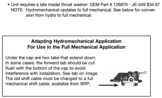 OMC Hydro Shift Lower Gearcase Assembly (years 1978-1980)