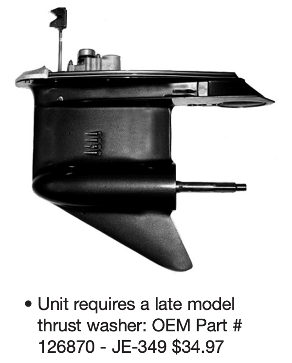 OMC Cobra Lower Sterndrive Assembly (years 1986-1993)