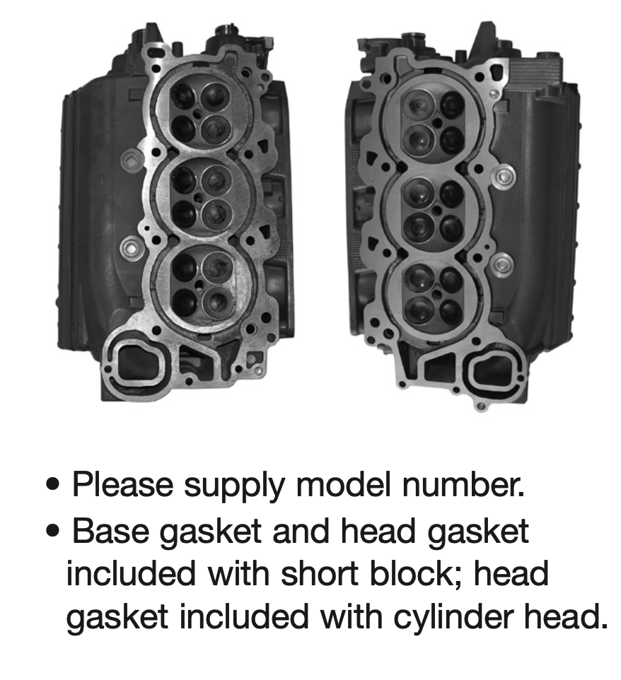 Yamaha F200-250HP 3.3L V6 4-Stroke Cylinder Head years 2003-2018