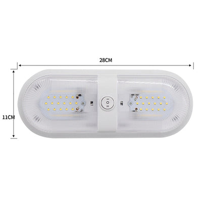 Lámpara de techo de luz LED de techo de 12V 24/48 con interruptor, accesorios para caravana, barco marino, yate, Camping, coche, autocaravana, remolque