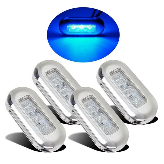 4pcs Boat Stern 3 LED Light Taillight Yacht Cabin Deck Transom Courtesy Lamp 12V