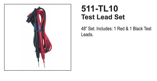 Tool - 48" Test Leads RED and BLACK for digital multimeters 1 red 1 black