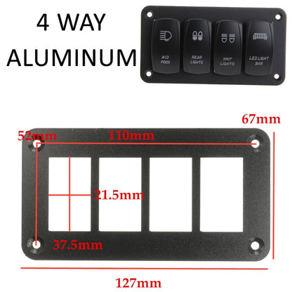 1 Uds. Interruptor marino de 5 pines SPST interruptor de encendido-apagado para coche barco camión luz con doble iluminación LED Waterpoof 20A