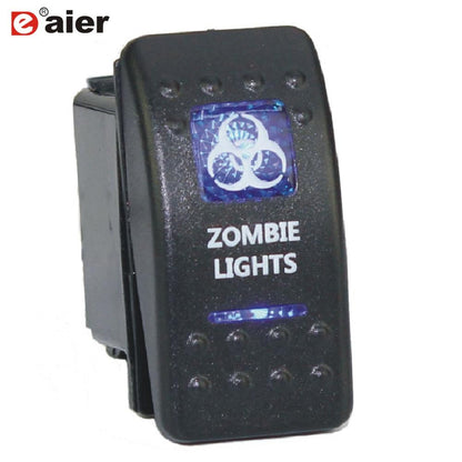 1 Uds. Interruptor marino de 5 pines SPST interruptor de encendido-apagado para coche barco camión luz con doble iluminación LED Waterpoof 20A