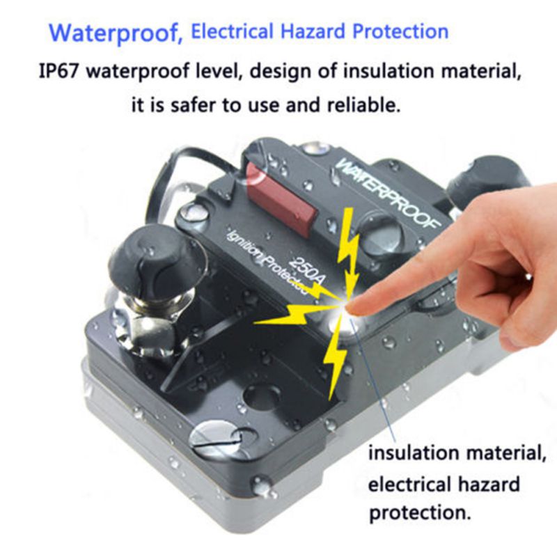 30A 40A 50A 60A 70A 80A 100A 120A 150A 200A 250A 300A AMP disyuntor fusible reinicio 12-48V DC coche barco Auto impermeable