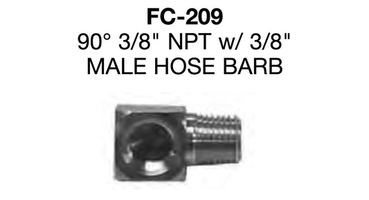 Yamaha 90 degree 3/8" NPT with 3/8" (male) Yamaha part # ABA-FBARB-90-DG