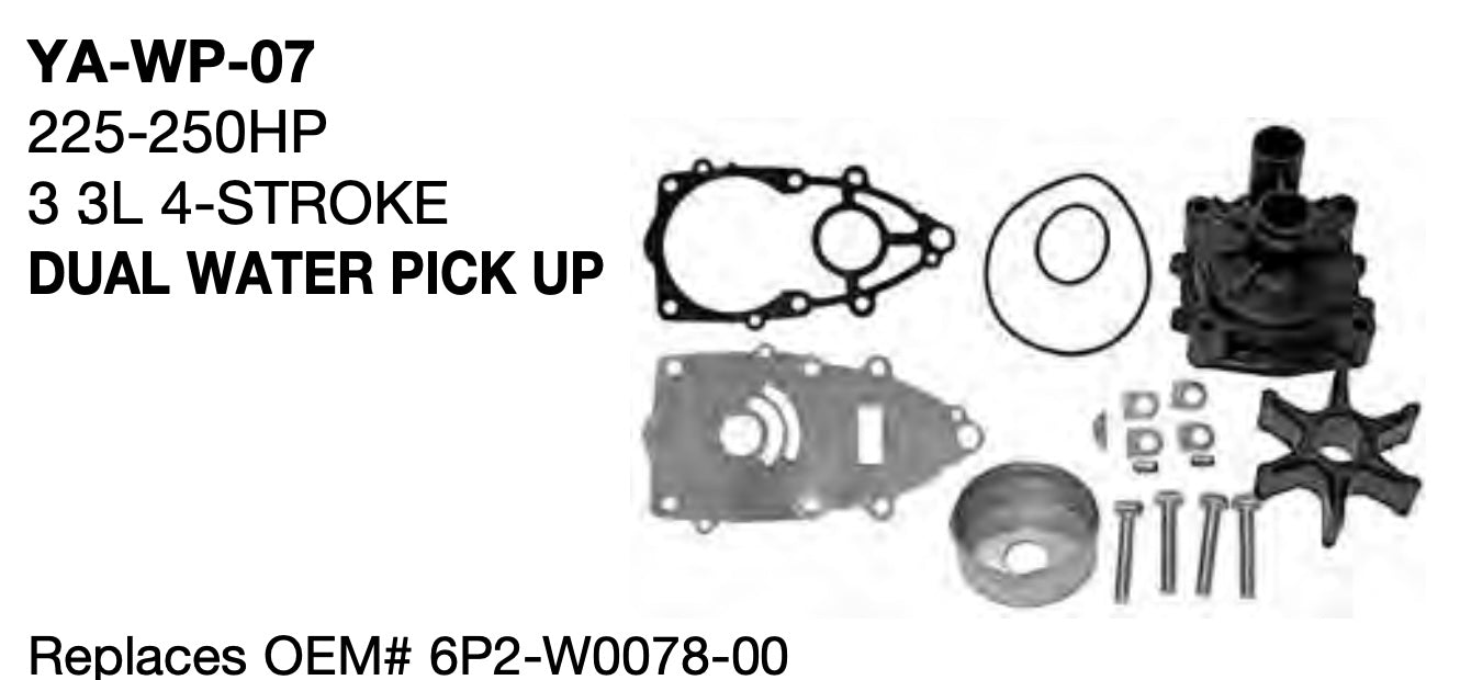 Yamaha 3.3L V6 4 TIEMPOS F200-F225A (opc. contrarrotación) Caja de cambios BOLT-IN CARRIER años 2002-2019